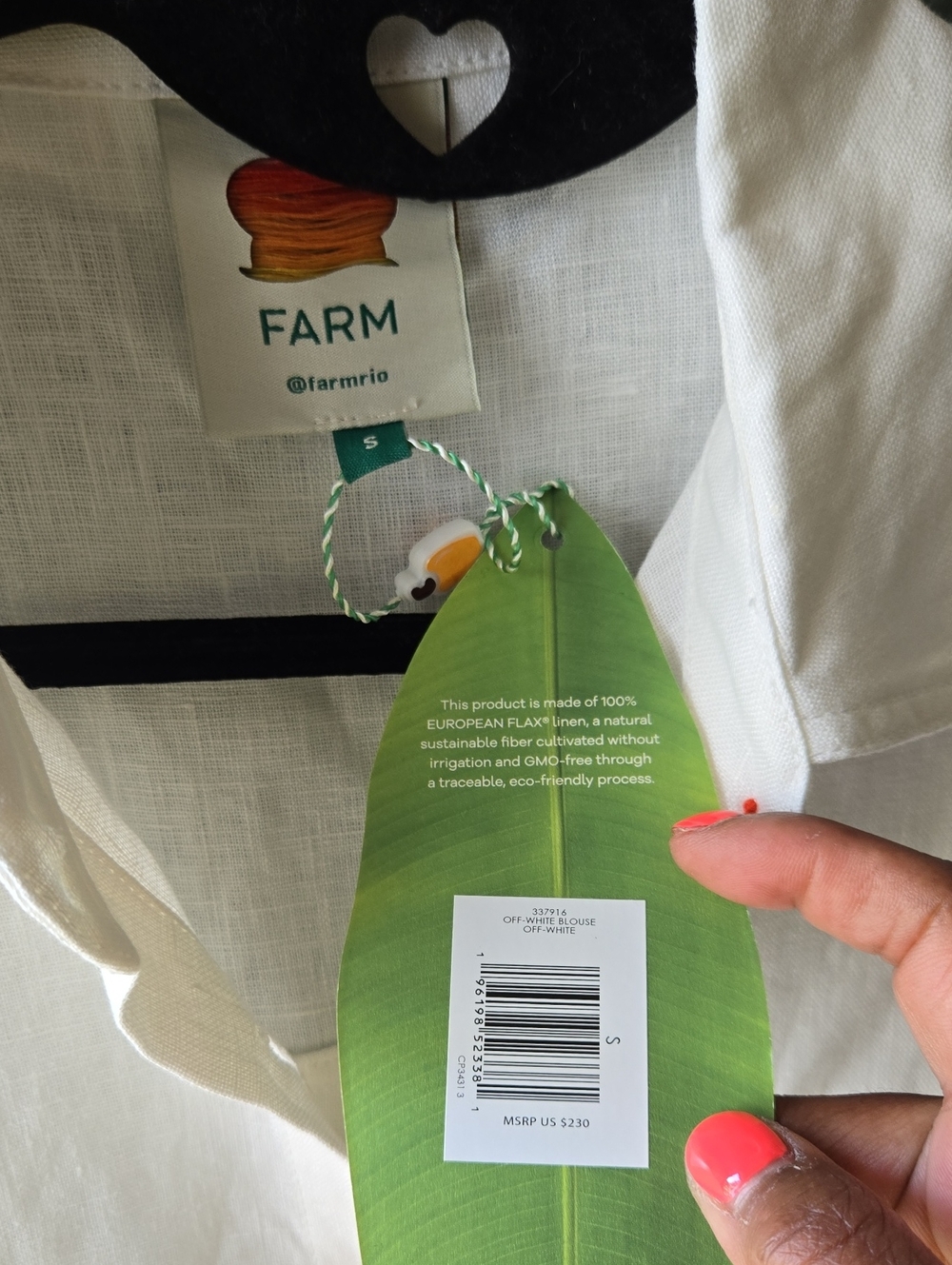FARM Rio Off-White Blouse - Picture 8 of 14
